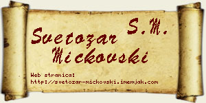 Svetozar Mickovski vizit kartica